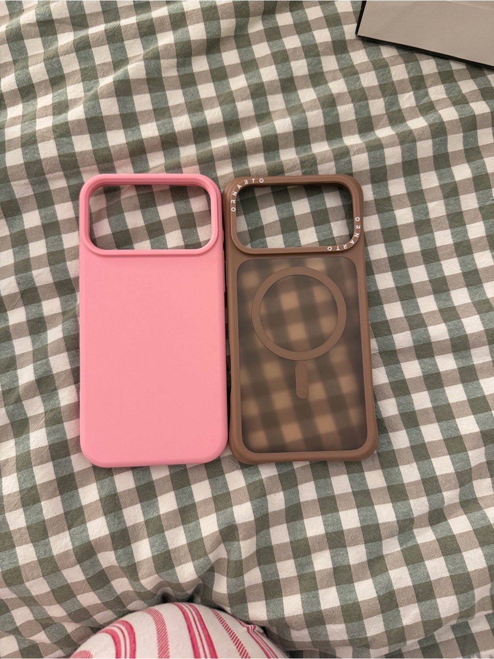 Amazon Pink and Brown Dual Phone Case Set